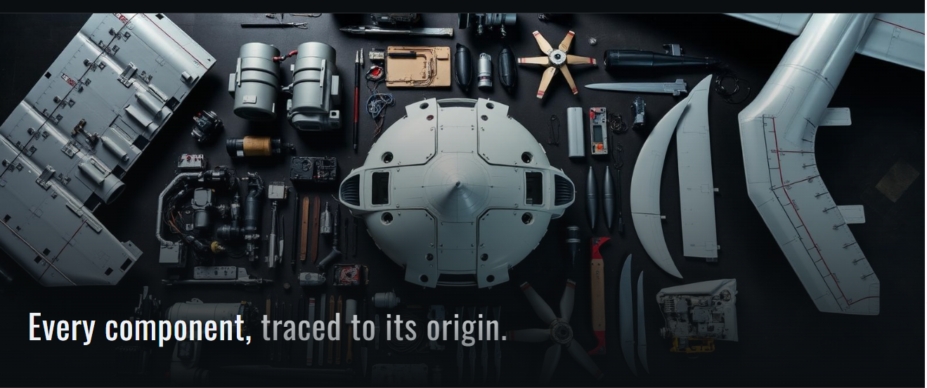 Aircraft parts laid out